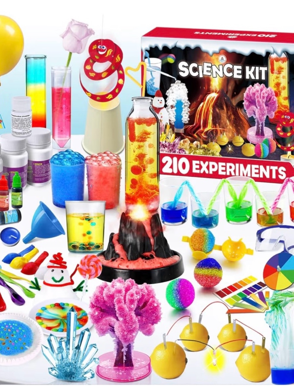 Science Kit for Kids - 210 Experiments - Pink & Multicolor